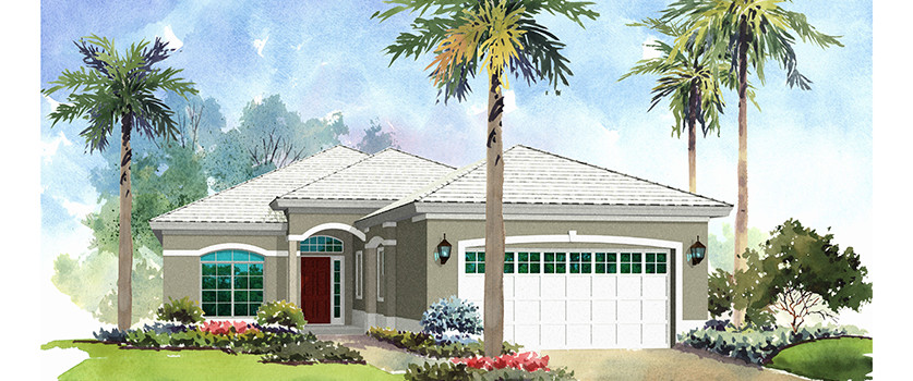 Artist Rendering of the Ashley by Renar Homes